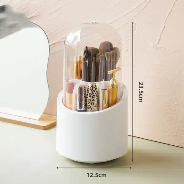 Organiseur De pinceaux de maquillage Rotatif à 360° -BLEU